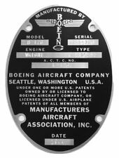 Reproduction B-17 Data Plate Stamped for the B-17G Aluminum Overcast DPL-0101-AO picture