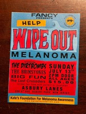 Help Wipe Out Melanoma Kate's Foundation Asbury Lanes NJ Handbill Flyer picture