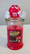 RARE M&M’s 2013 Apple Cinnamon Candle 9 oz Jar with Character Lid Made In USA picture