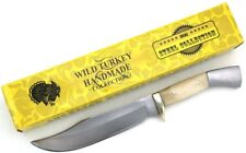 Wild Turkey Handmade Real Bone Handle Full Tang Fixed Blade Hunting Knife picture
