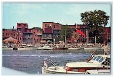 1960 Waterfront Basin Seneca Cayuga Canal Seneca Falls New York Vintage Postcard picture