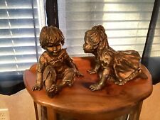 Corinne Hartley Boy and Girl Large Bronze Figurines Limited Edition 46/50 picture