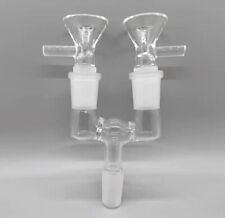 3 Pack Tobacco Water Pipe Bong 14mm Double female join converter with Male slide picture