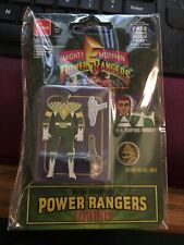green power ranger pin signed by jason david frank in sealed wrapping picture