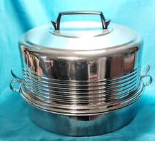 Vintage REGAL Ware Aluminum Stacking Double Cake/Pie Taker Carrier w/Locking Lid picture