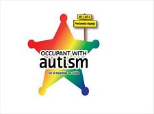 Autism Occupant With Autism Star Not All Disabilities Are Visible Sticker P 830 picture