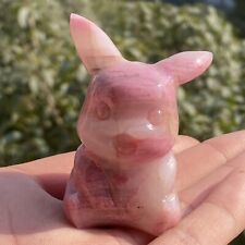 1pc Natural Rhodonite carved lovely Pikachu gift quartz crystal healing 2