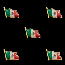 5PCS Mexico National Waving Flag Lapel Pin Made of Metal Souvenir Hat Men Women  picture