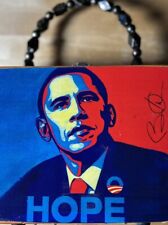 Joan Studwell Limited Edition Barack Obama Signed Handmade Purse OG 2008 picture