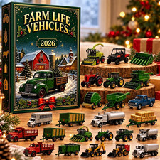 Farm Life Vehicles 2026 Christmas Advent Calendar Calendar Acrylic Ornament Toys picture