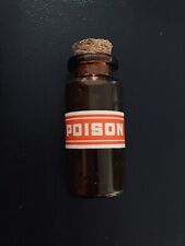 Vintage Poison Vial - Skull and Crossbones “POISON” Label - VERY RARE picture