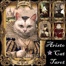 cat tarot card cards deck fortune telling rare vintage oracle cats supplies gift picture