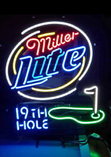 New Miller Lite 19th Hole Neon Light Sign 20