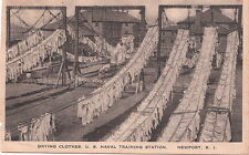  Postcard Drying Clothes US Naval Training Station Newport RI  picture