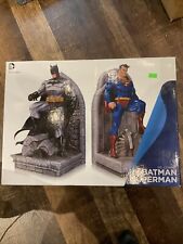 DC Comics Superman and Batman Resin Bookends Brand New (Opened To Check Quality) picture
