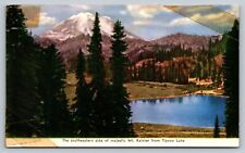 Vintage Postcard Southeastern Side Of Majestic Mount Rainier From Tipsoo Lake WA picture