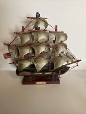 12” Vintage Davar Japan ~ Bonhomme Richard~Ship Model~1779 Sunk John Paul Jones picture