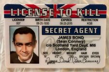 Sean Connery James Bond 007 MAGNET License To Kill Novelty ID Spy Secret Agent picture