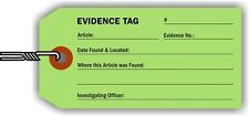 Evidence Identification Tag, 100 Tags / Pack, 4.25