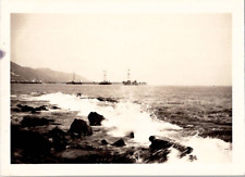Ventura California Oil Wells Scenic Snapshot Pacific Ocean 1930s Vintage Photo picture