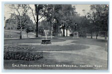 1937 Gale Park Showing Spanish War Memorial Haverhill MA Posted Postcard picture