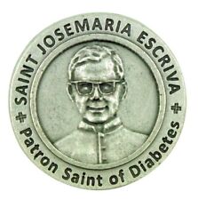 Patron Saint of Diabetes St Josemaria Escriva Pocket Token with Prayer Back picture
