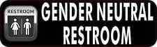 10x3 Gender Neutral Restroom Sticker Vinyl Business Door Sign Decal Stickers picture