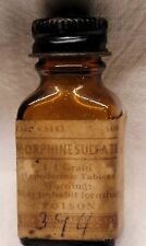 Old National Drug Co. Empty Amber Glass Bottle w/ Original Label  picture