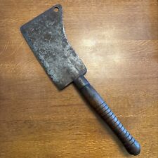 Vintage Cleaver 9” Blade 19” Overall Wood Handle picture