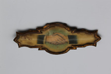 Antique WHITEHEAD & HOAG CO Oddfellows Handshake Masons Celluloid Pin picture
