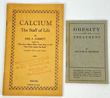 1900's Medical Booklets Calcium Staff of Life Obesity and its Treatment Vintage picture
