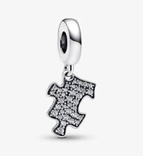 New Pandora Sparkling Puzzle Dangle Charm Bead w/pouch picture