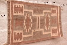 Antique Navajo Rug Textile Native American Indian 14x9 Small STORM PATTERN VTG picture