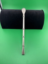 Antique Bombilla Yerba Mate Tea Straw  Silver  picture