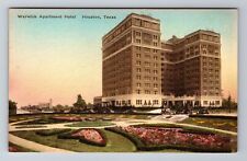 Houston TX-Texas, Warwick Apartment Hotel Advertising, Vintage Postcard picture