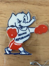 Vintage A.G. Trimble Young Republicans Fighting Elephant Political Pin GOP picture