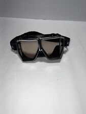 Vintage Harley Davidson Motorcycle Goggles/Glasses Chrome Leather READ AS IS picture
