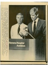 Dr. Allan Lansing Discusses Recipient of Artificial Heart Wire Press Photo TSPP9 picture