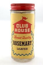 Vintage 1970s Club House Gorman Eckert Rosemary Leaves Empty Glass Jar L414 picture