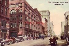 1914 11th & GRAND AVE. LOOKING NORTH. KANSAS CITY, MO. vintage autos picture