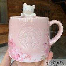 NEW Starbucks Cute Pink Sakura Cat Coffee Mug Cup Cherry Blossom Christmas Gifts picture