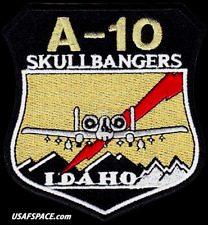 USAF 190th FIGHTER SQ -190 FS- A-10 Thunderbolt-SKULLBANGERS-IDAHO ANG-VEL PATCH picture