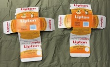 Vintage Food Packaging Orange Spice Flavor Lipton Tea Box Lot 80’s picture