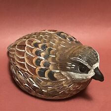 Vintage Hand Carved & Hand Painted Bob White Quail SIGNED BY ARTIST S.Albertson picture