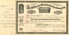 Williams Manufacturing Co. - Stock Certificate - General Stocks picture