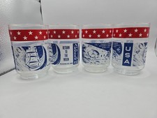 Vintage Libbey NASA Apollo 12 Moon Mission Drinking Glasses Set of 4 Whiskey picture
