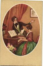 PC TITO CORBELLA, ARTIST SIGNED, ROMANTIC COUPLE, Vintage Postcard (b26471) picture
