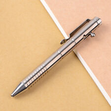 Titanium Alloy Signature Office Pocket Gel Outdoor Tactical Pen 5pcs G2 Refills picture