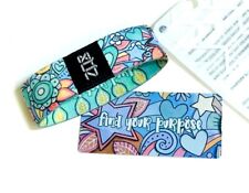 ZOX **FIND YOUR PURPOSE** Silver Strap Small NIP Wristband w/Card  picture