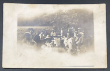 Antique Kruxo 1911-1922 RPPC Large Family Picnic Real Photo Postcard picture
